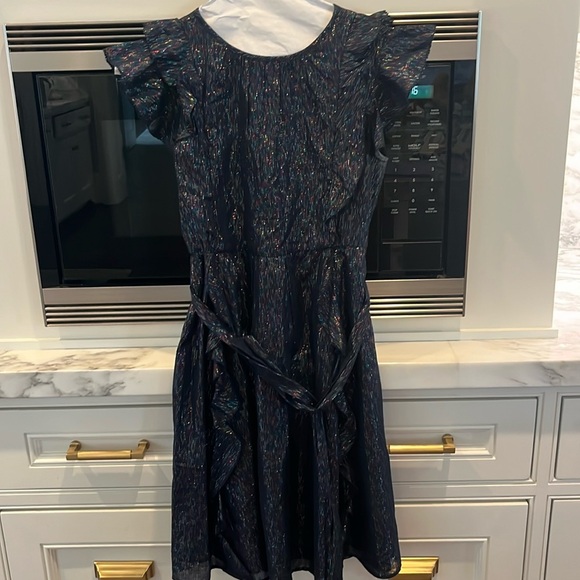 Crew cuts navy spakle dress size 12 - Picture 1 of 3